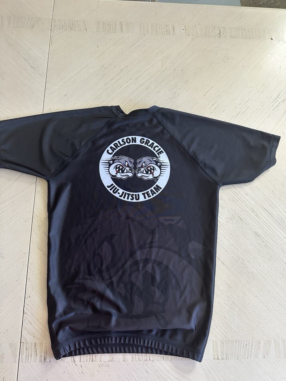 Black Rank Gracie University Jiu-Jitsu Rashguard, Short-Sleeved, youth XL
